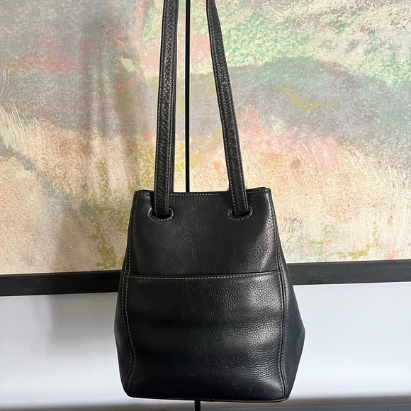 Coach Sonoma Black Pebbled Leather Drawstring Bag-Vintage - Picture 5 of 10